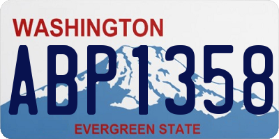WA license plate ABP1358