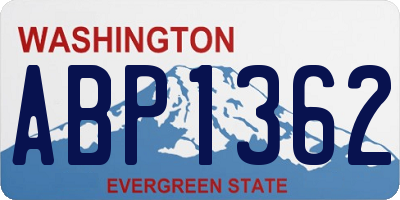 WA license plate ABP1362