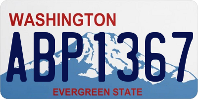 WA license plate ABP1367