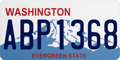 WA license plate ABP1368