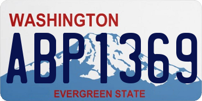 WA license plate ABP1369