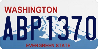 WA license plate ABP1370