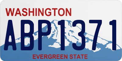 WA license plate ABP1371