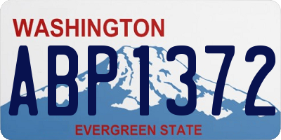 WA license plate ABP1372