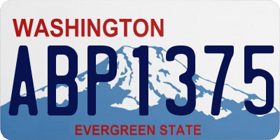 WA license plate ABP1375