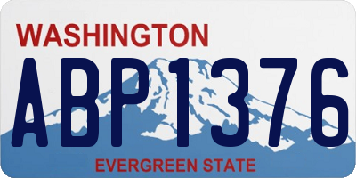 WA license plate ABP1376
