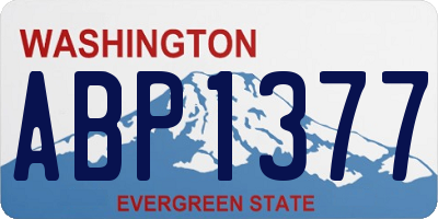 WA license plate ABP1377