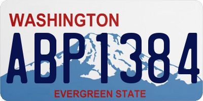 WA license plate ABP1384