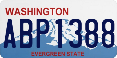 WA license plate ABP1388