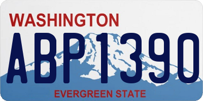 WA license plate ABP1390