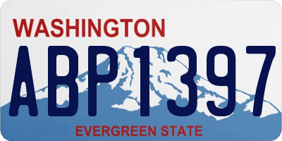 WA license plate ABP1397