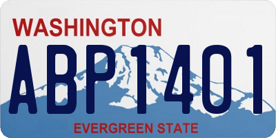 WA license plate ABP1401