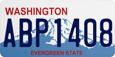 WA license plate ABP1408