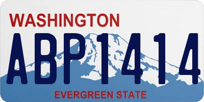 WA license plate ABP1414