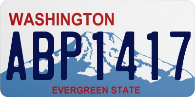 WA license plate ABP1417