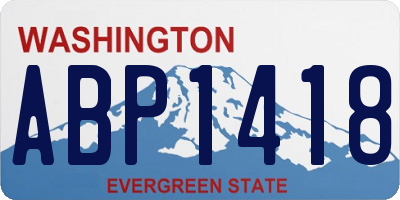 WA license plate ABP1418
