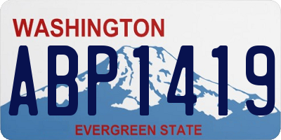 WA license plate ABP1419