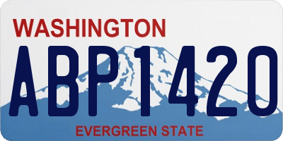WA license plate ABP1420