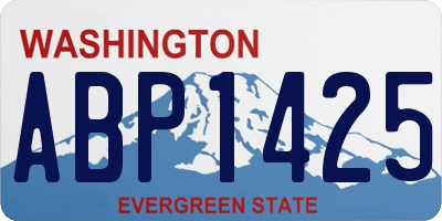 WA license plate ABP1425