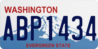 WA license plate ABP1434