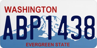WA license plate ABP1438