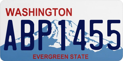 WA license plate ABP1455