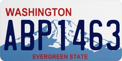 WA license plate ABP1463