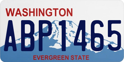 WA license plate ABP1465