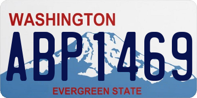 WA license plate ABP1469
