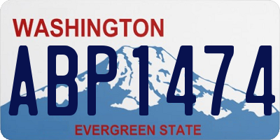 WA license plate ABP1474