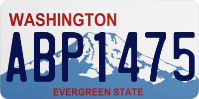 WA license plate ABP1475