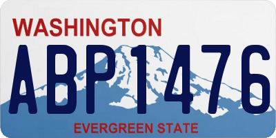 WA license plate ABP1476