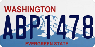 WA license plate ABP1478
