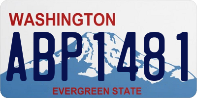 WA license plate ABP1481