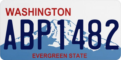 WA license plate ABP1482