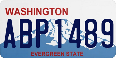 WA license plate ABP1489
