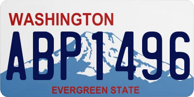 WA license plate ABP1496
