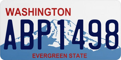 WA license plate ABP1498