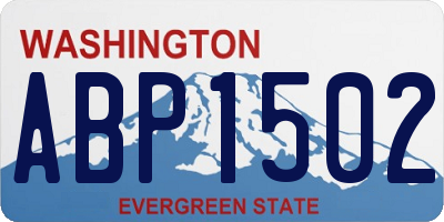 WA license plate ABP1502