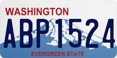 WA license plate ABP1524