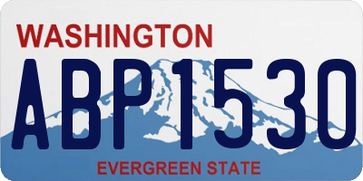 WA license plate ABP1530
