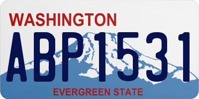 WA license plate ABP1531