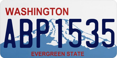 WA license plate ABP1535