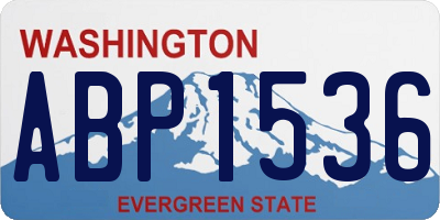 WA license plate ABP1536