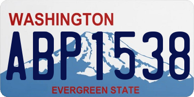 WA license plate ABP1538