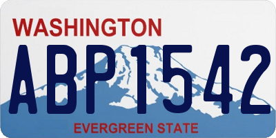 WA license plate ABP1542