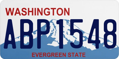 WA license plate ABP1548