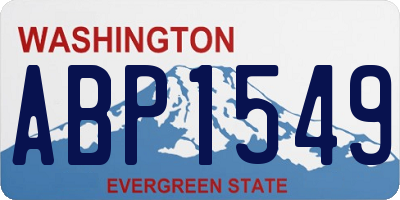 WA license plate ABP1549