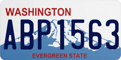 WA license plate ABP1563