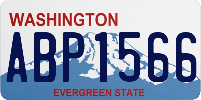 WA license plate ABP1566